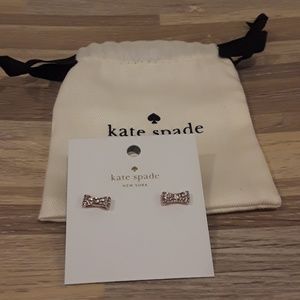 Kate Spade Earrings Bow New Rose Gold New